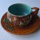 Tasse à déjeuner en barbotine