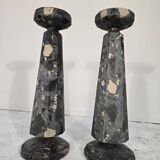 Pair of Art Deco marble columns 1900