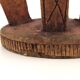 African stool with scarified wooden decoration, 1980s