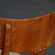 Early 20th century, set of 4 Danish Art Nouveau dining chairs, burl & velvet.