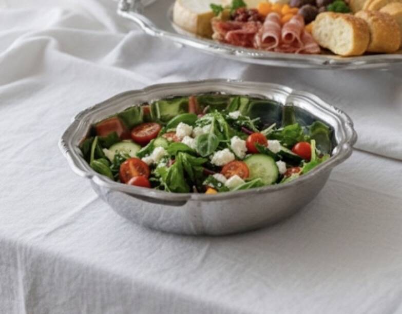 Set of stainless steel dishes - 1980s design