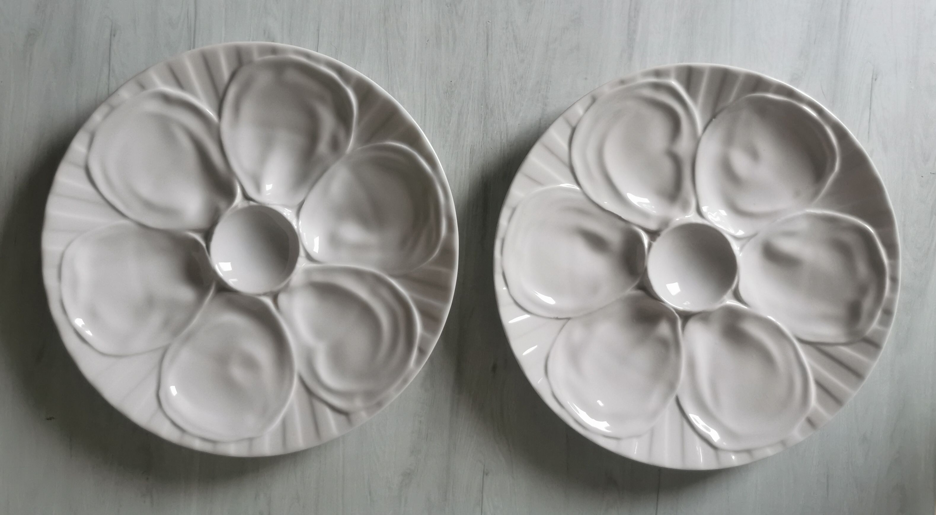 Ensemble de 6 assiettes Pillivuyt porcelaine blanche