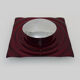 Paul Neuhaus wall lamp in red glass and chrome reflector