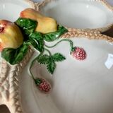 Large vintage barbotine aperitif serving dish