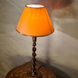 Twisted wood lamp