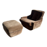 Michel Cadestin armchair and ottoman for Airborne
