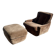fauteuil et ottoman  Michel Cadestin pour Airborne