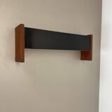 cubic Large 38cm Teak and Metal adjustable wall light element, Germany 1950s