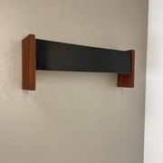 cubic Large 38cm Teak and Metal adjustable wall light element, Germany 1950s