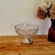 Vintage glass fruit bowl on a stand from the 60s/70s.