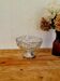 Vintage glass fruit bowl on a stand from the 60s/70s.