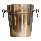 Champagne bucket in silver metal