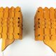 2 vintage scandinavian pine sconces 1960
