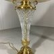 Hollywood Regency crystal & brass table lamps by Underwriters Laboratories Inc