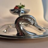 Plateau vintage cygnes – chic et pratique