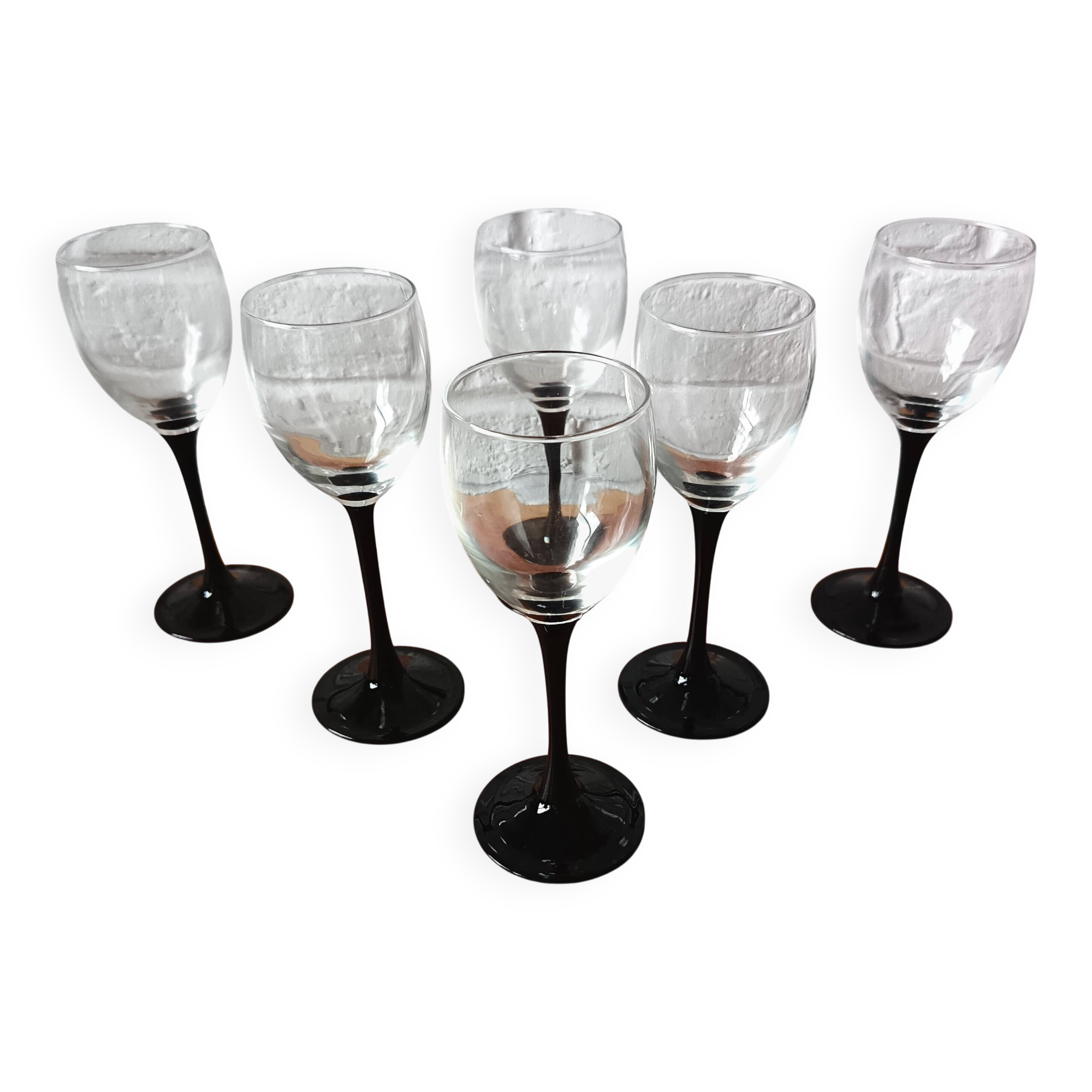 6 glasses 15 cl Pied Noir Vintage France 1980 Luminarc domino