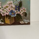 Small oil on old canvas