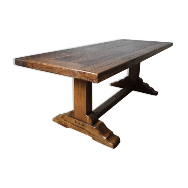 Table de monastère authentique en bois massif