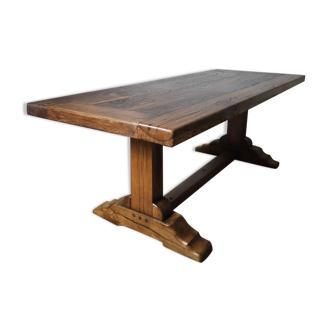 Authentic solid wood monastery table