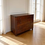 Commode en noyer burl art déco italien, années 1850.