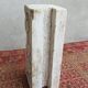 Column pedestal in sculpted Carrara marble