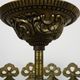 Old chandelier, bronze crown ceiling lamp, 8 floors, 4 lights, glass grapevines, year 70/80