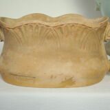 Art nouveau planter terracotta bas-reliefs