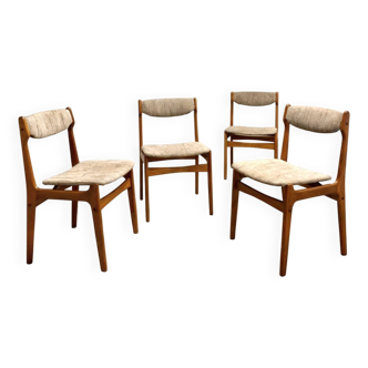 4x Teak Dining Chairs Denmark 60s