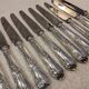 12 silver-plated dessert knives by Boulenger, Louis XV style, half-rich.