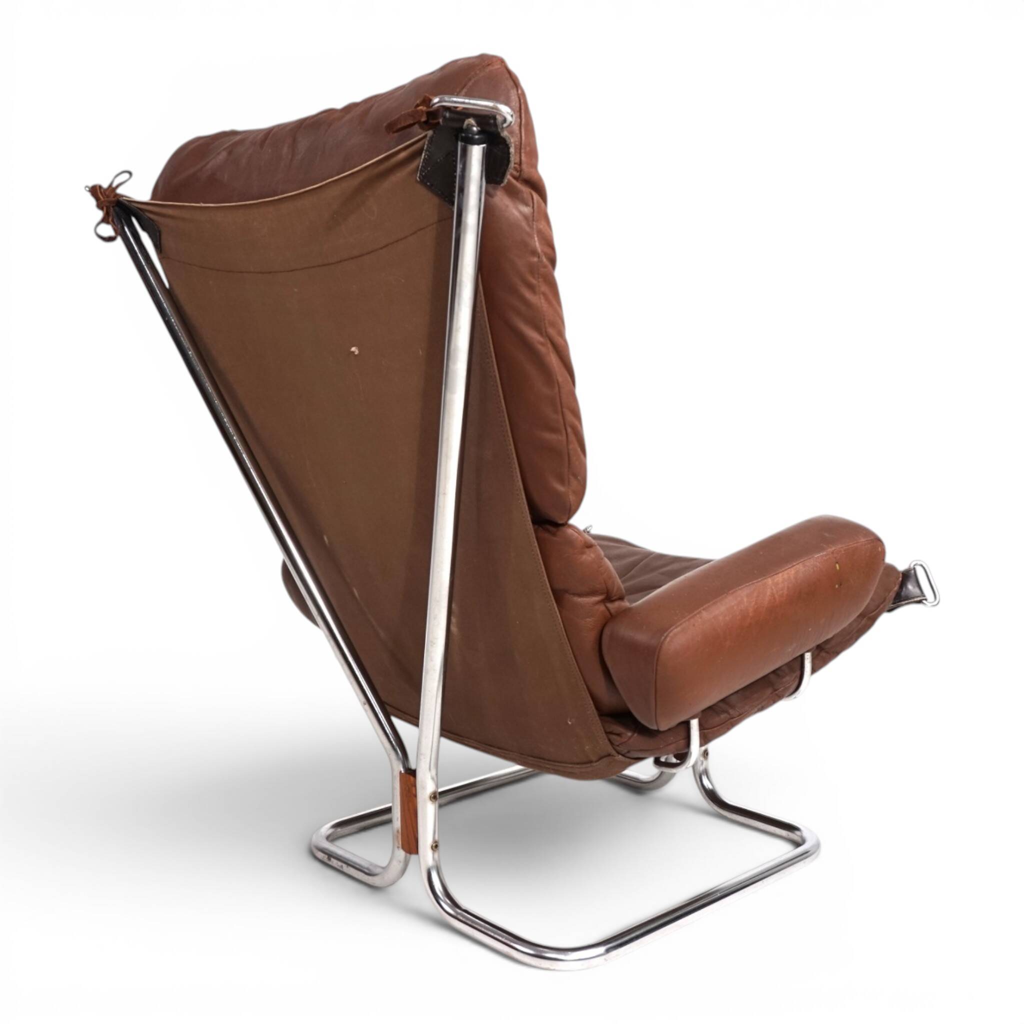 Westnofa Wing Leather Armchair by Harald Relling, 1970