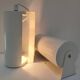 Pair of wall lamps Ikea vintage design Lod V413 white metal