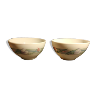 Arcopal Flower Bowls Old Vintage Lot of 2