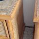Pair of vintage rattan bedside tables from the 1970s.