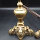 Pair of Fireplace Andirons in Brass Decor Cast Iron Marmousets Louis XIV Loft Style