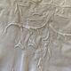 Drap de trousseau monogramme RC vers 1900.