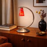 Curved retro-futuristic design lamp – Massive – 1990s