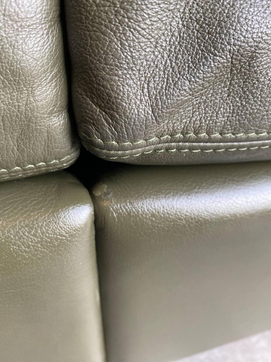 Pfister sofa for Knoll in khaki leather