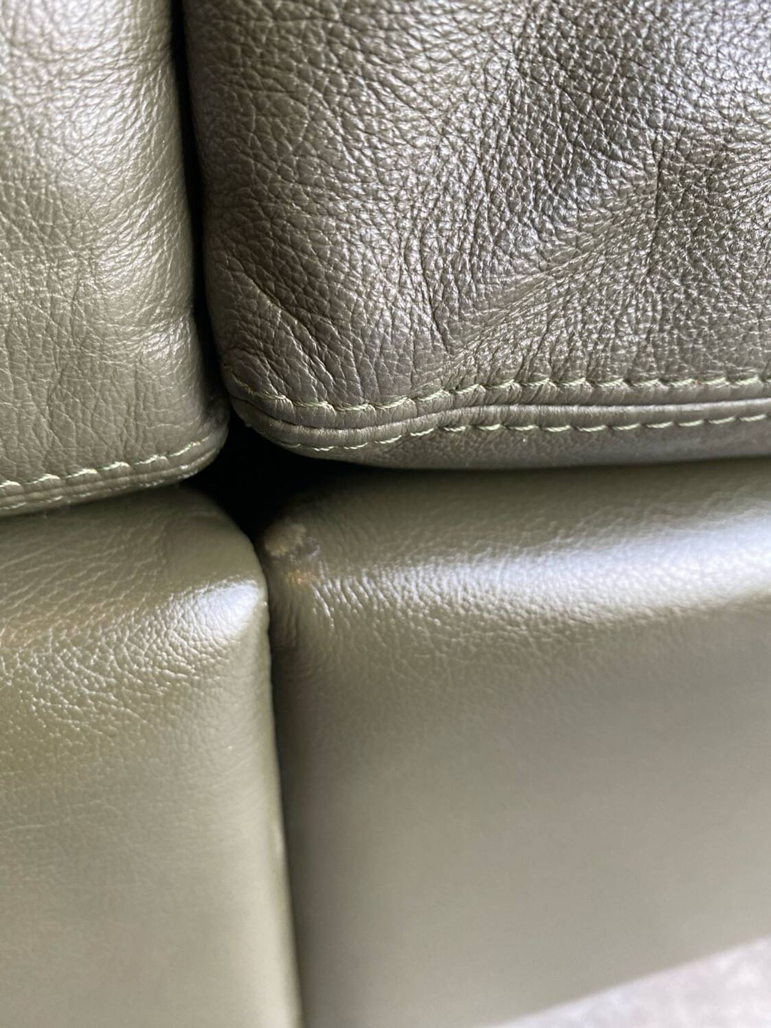 Pfister sofa for Knoll in khaki leather