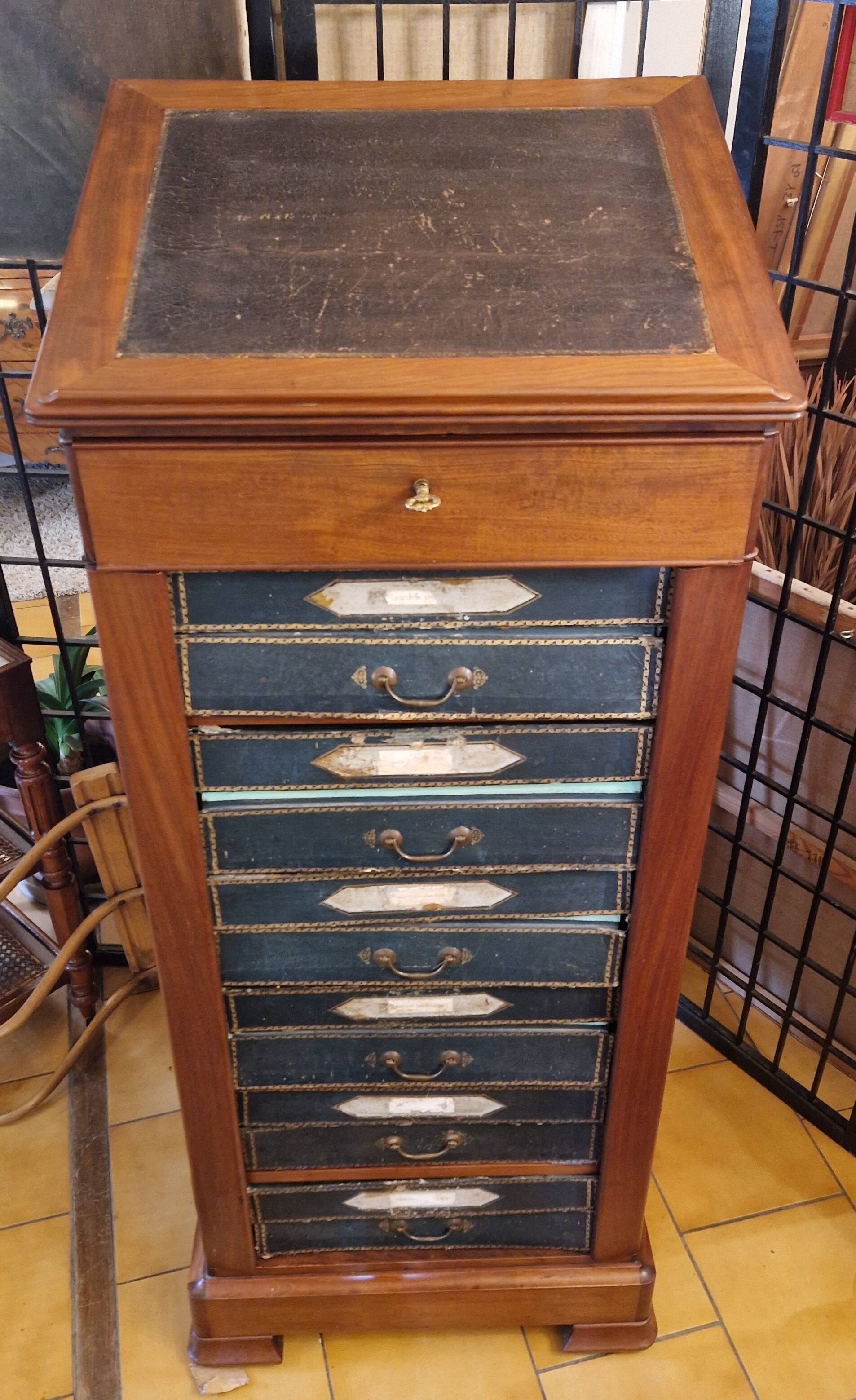 Meuble de rangement, cartonnier en acajou