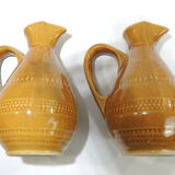 Pair of vintage stoneware pitchers