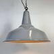 Large Industrial British Grey Enamel Pendant Lamp from Benjamin, 1960s