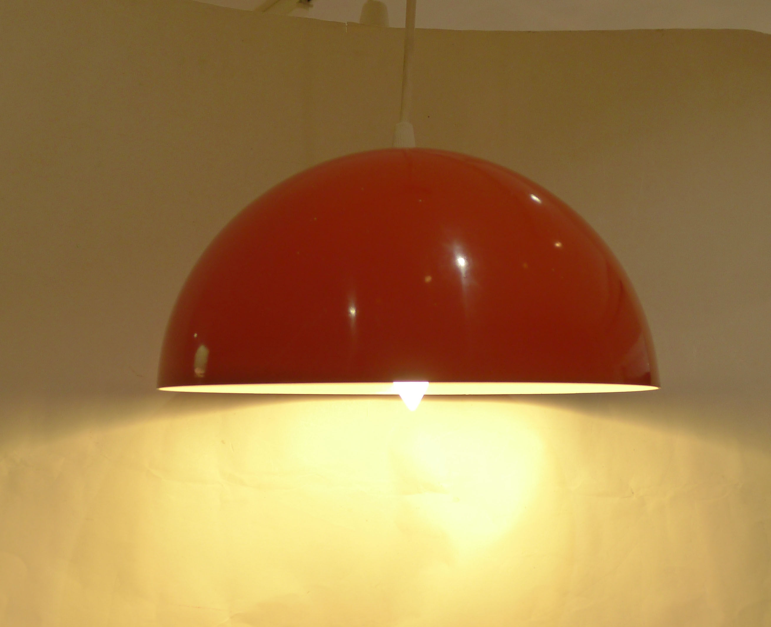 Hanging in Orange lacquered metal 1970 '