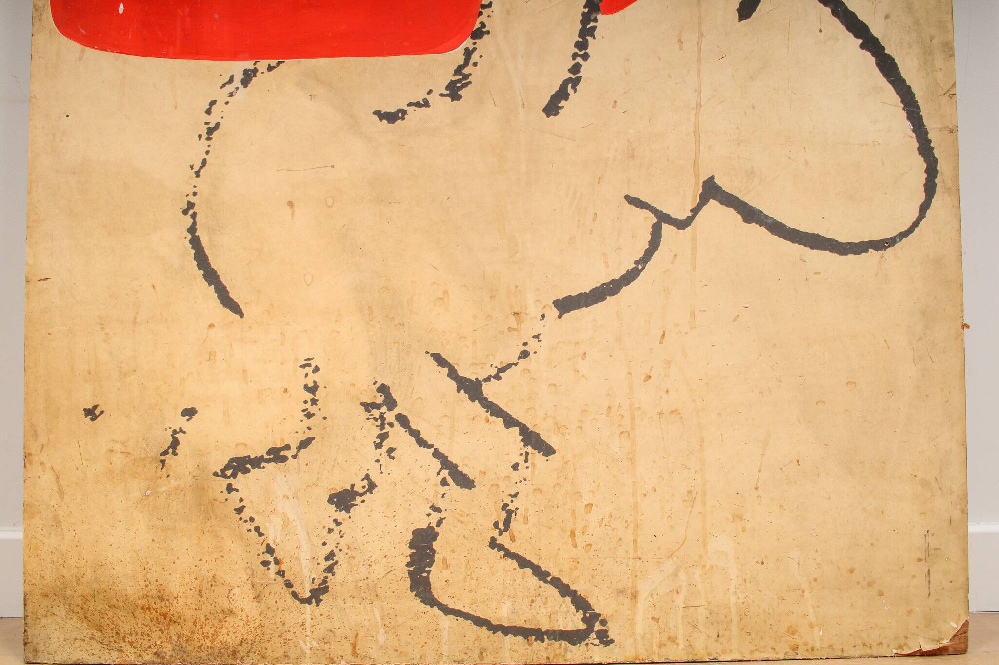 A vintage original painting by Mel Calman - Heavy Heart or Burden of Love