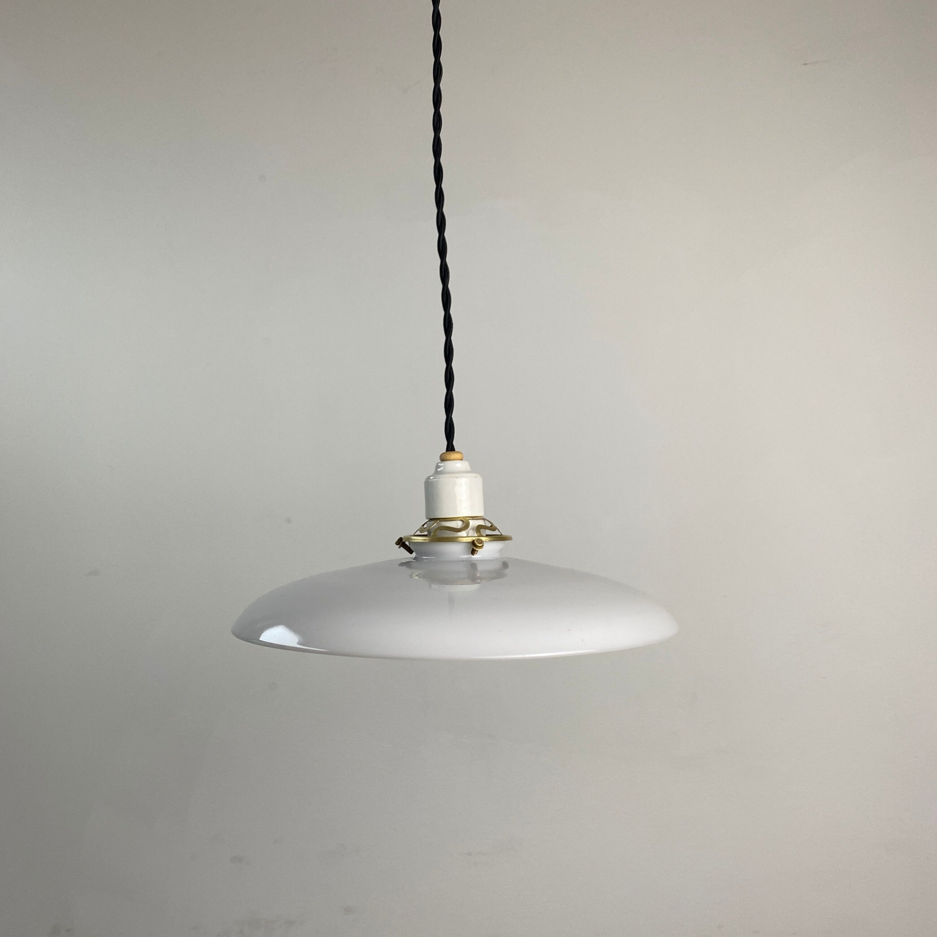 Old vintage opaline pendant lamp
