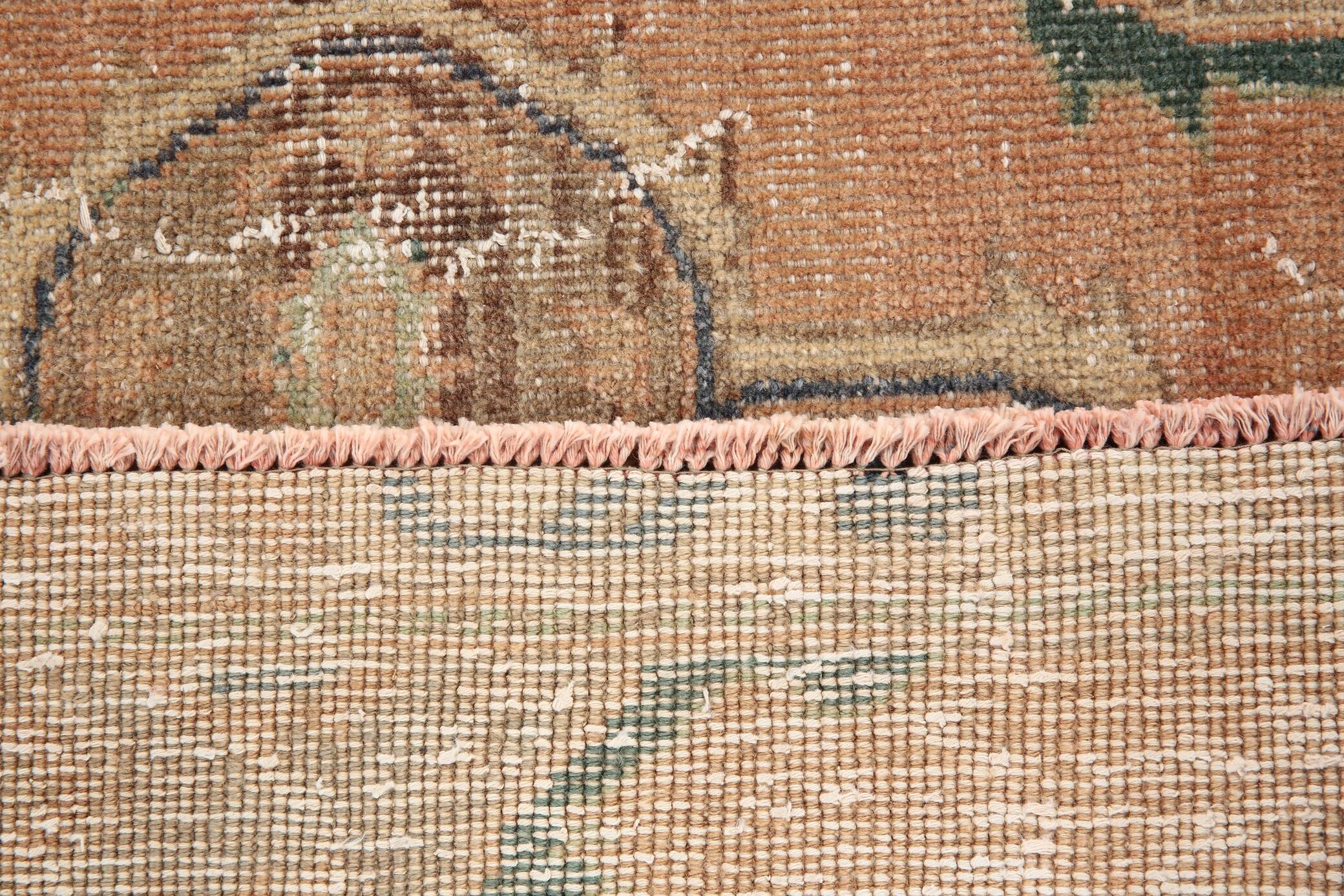 3x12 Soft Wool Pale Red Turkish Vintage Runner Rug