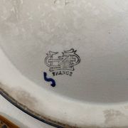 Plat, faïence de Gien, XIXème siècle, décor Renaissance