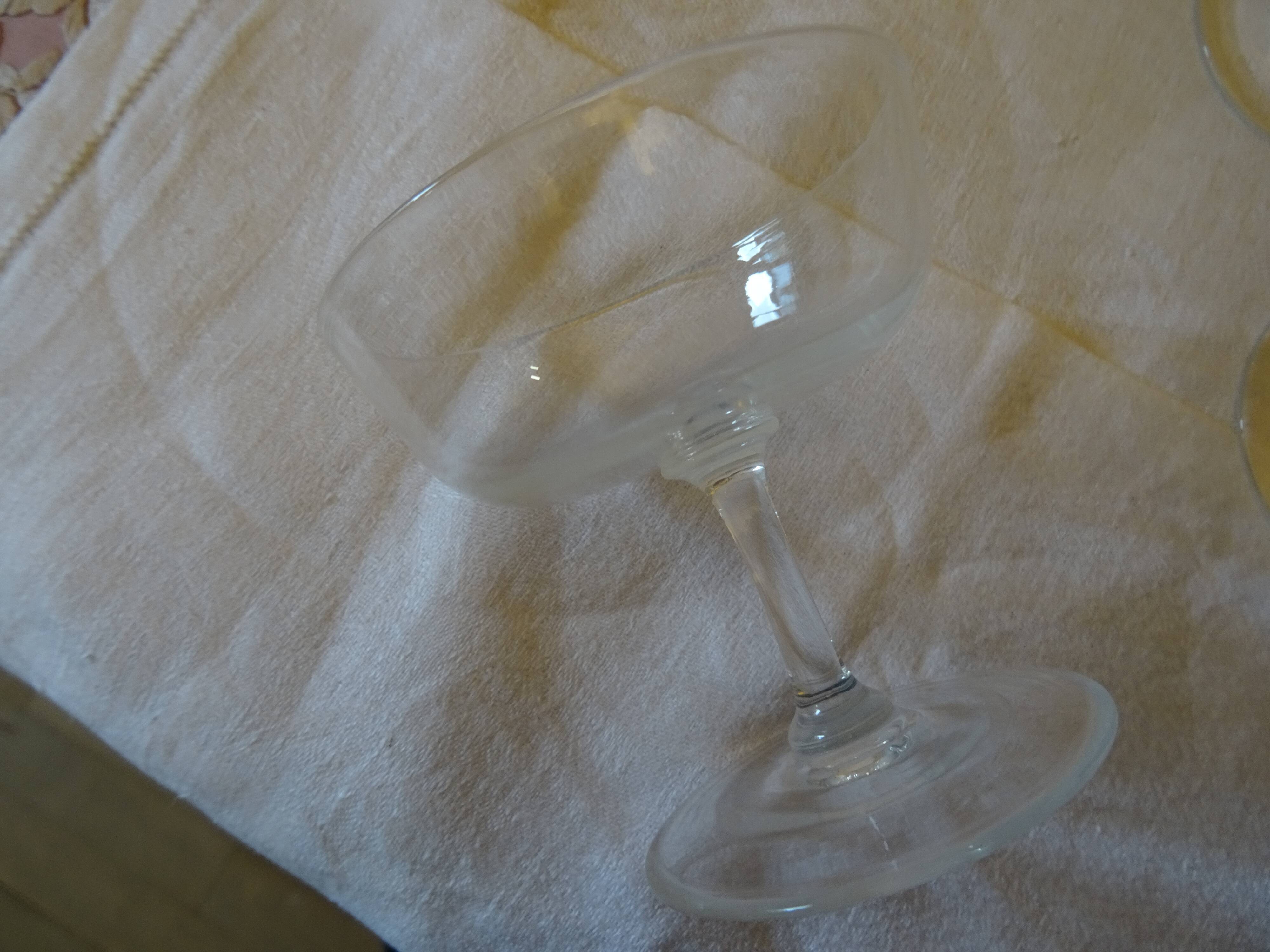 Lot of 12 crystal champagne glasses