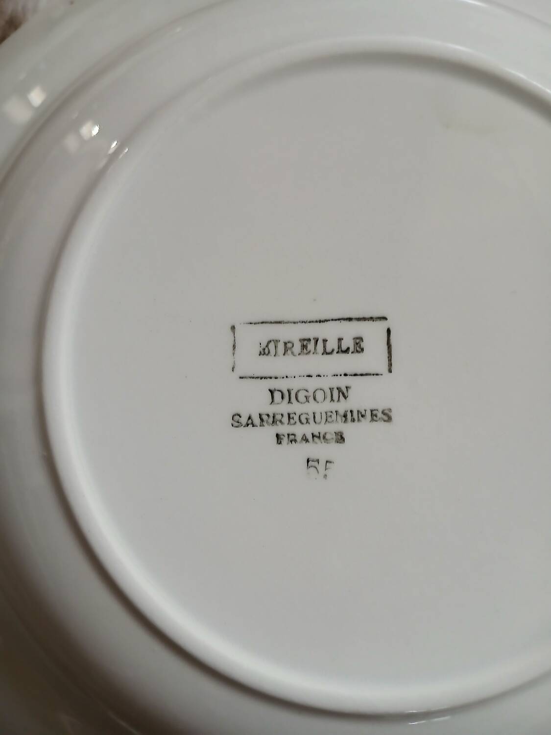 6 antique deep plates from Digoin and Sarreguemines