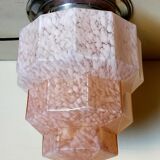 Clichy Glass Art Deco Ceiling Lamp 1925
