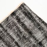 3x9 Shabby Chic Black Gray Turkish Runner Rug, 90x277Cm